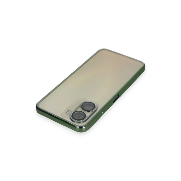 Mey İthalat®  Vivo Y16 Kılıf  Lensli Silikon - Yeşil