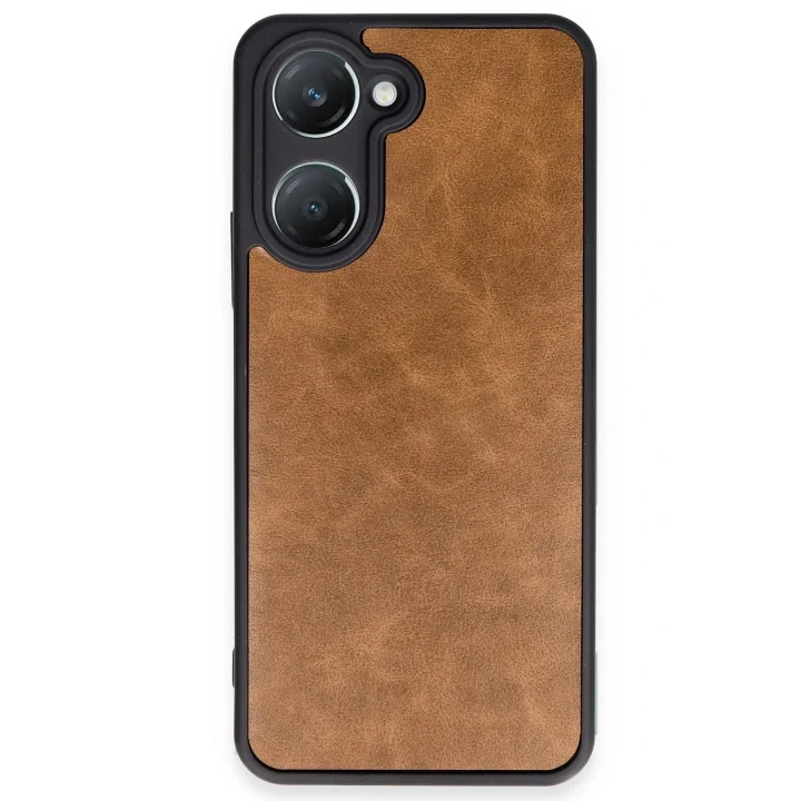 Mey İthalat®  Vivo Y18 Kılıf Aras Deri Kapak - Taba