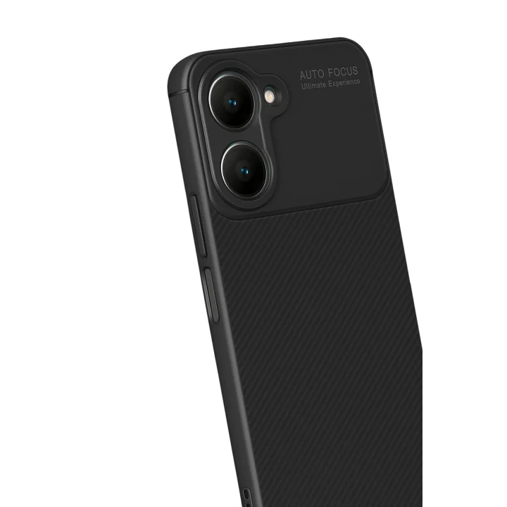 Mey İthalat®  Vivo Y18 Kılıf Auto Focus Karbon Kapak - Siyah
