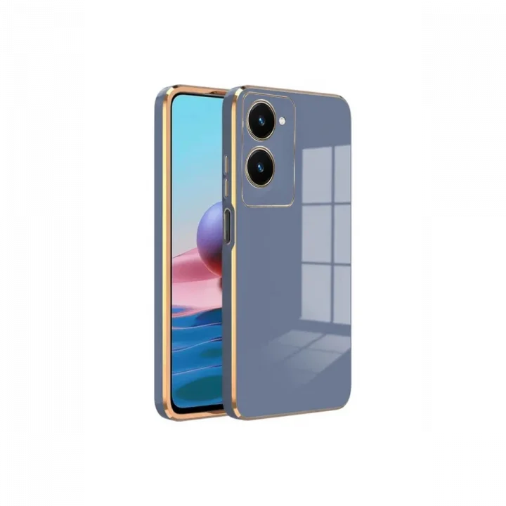 Mey İthalat®  Vivo Y18 Kılıf Volet Silikon - Mavi