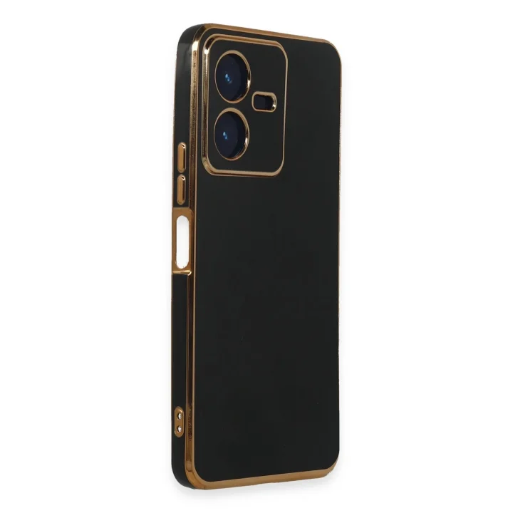 Mey İthalat®  Vivo Y22 2022 Kılıf Volet Silikon - Siyah