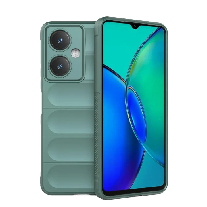 Mey İthalat®  Vivo Y27 Kılıf Optimum Silikon - Koyu Yeşil
