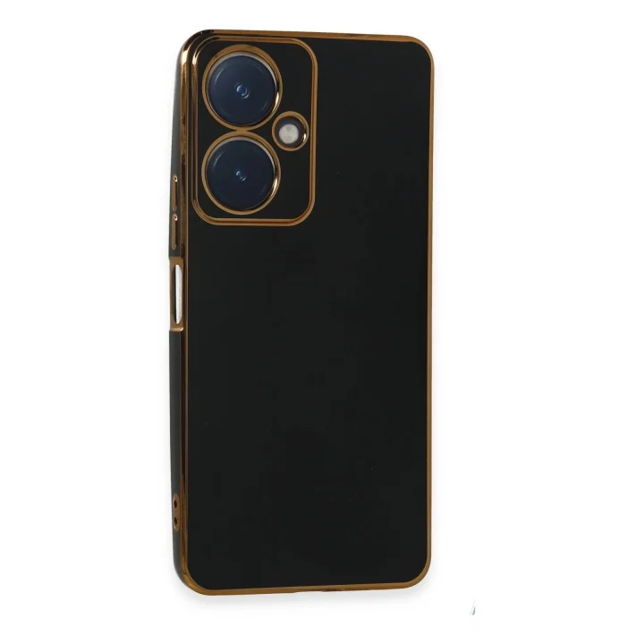 Mey İthalat®  Vivo Y27 Kılıf Volet Silikon - Siyah