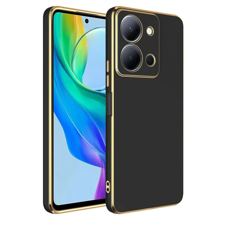 Mey İthalat®  Vivo Y36 Kılıf Volet Silikon - Siyah