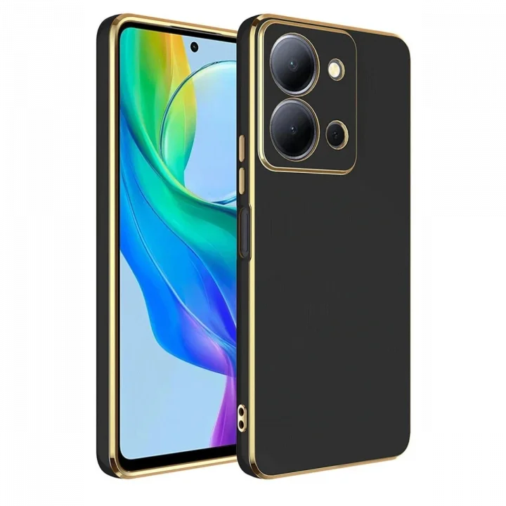 Mey İthalat®  Vivo Y36 Kılıf Volet Silikon - Siyah