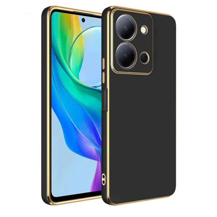 Mey İthalat®  Vivo Y36 Kılıf Volet Silikon - Siyah