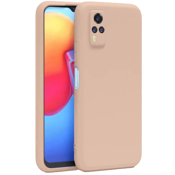 Mey İthalat®  Vivo Y53S Kılıf Nano içi Kadife Silikon - Pudra