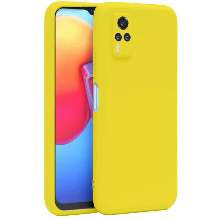 Mey İthalat®  Vivo Y53S Kılıf Nano içi Kadife Silikon - Sarı