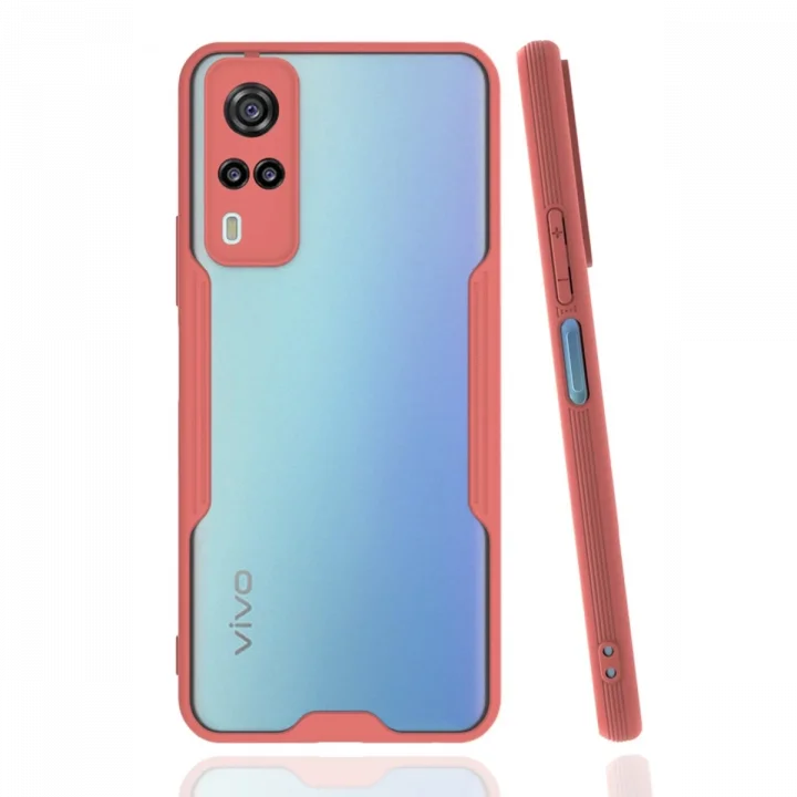 Mey İthalat®  Vivo Y53S Kılıf Platin Silikon - Pembe