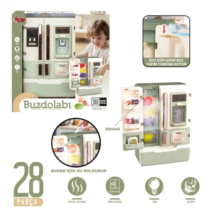 Mey İthalat® VRD10650 IŞIKLI VE SESLİ AKSESUARLI BUZDOLABI