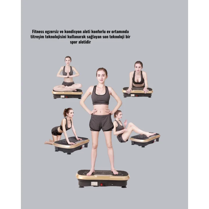 Mey İthalat® Vücut Şekillendirmeye Yardımcı Titreşimli Spor Platformu