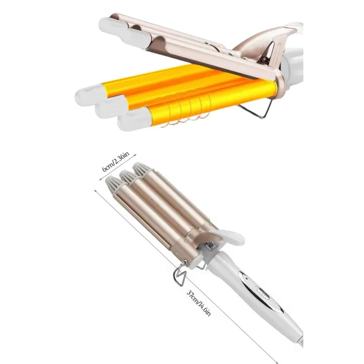 Mey İthalat® Wag Maşa Yeni Nesil Yüksek Isı Ayarlı Seramik Kaplama Saç Şekillendirici Doğal Bukle