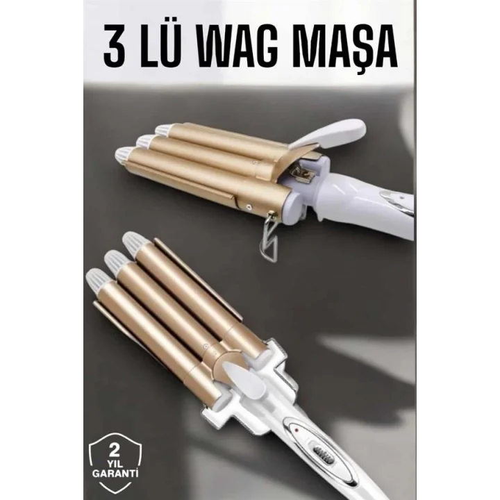 Mey İthalat® Wag Maşa Yüksek Isı Ayarlı Su Dalga Maşası