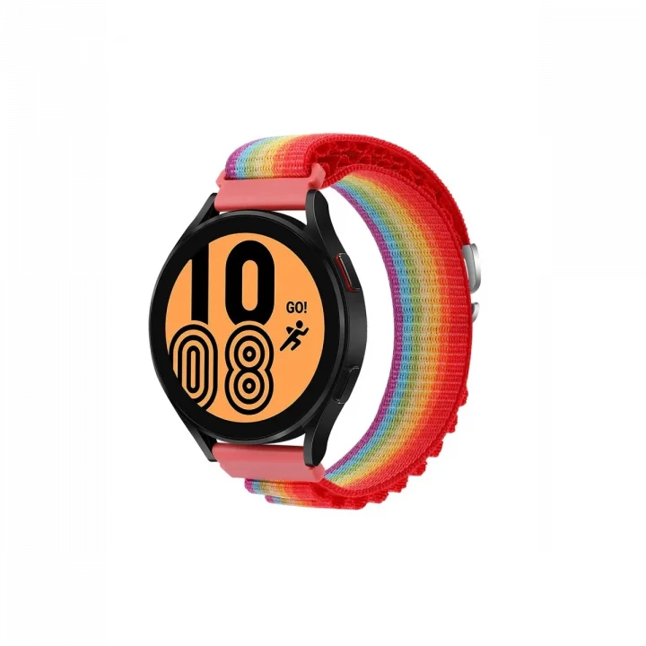 Mey İthalat®  Watch 20mm KR410 Kumaş Kordon - Gökkuşağı 1