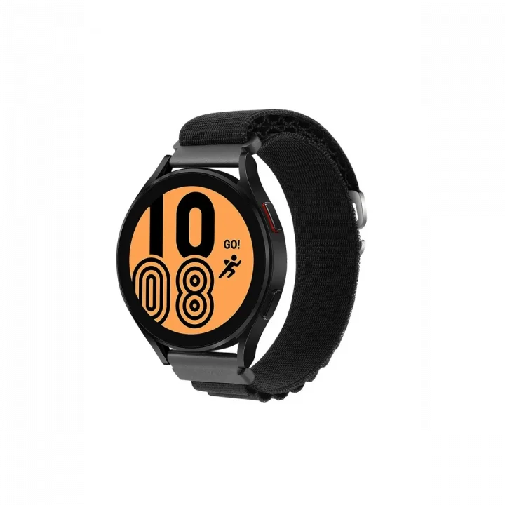 Mey İthalat®  Watch 20mm KR410 Kumaş Kordon - Siyah