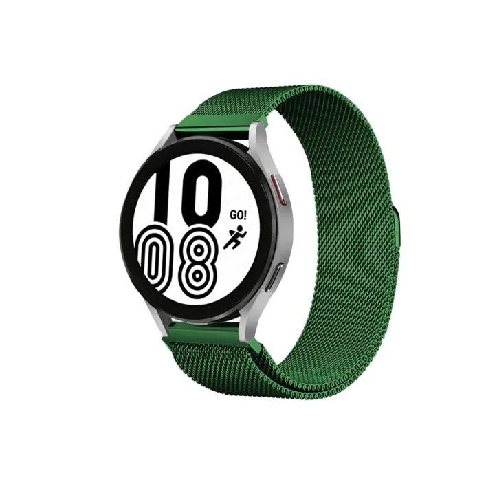 Mey İthalat®  Watch 20mm Metal Mıknatıslı Kordon - Haki Yeşil