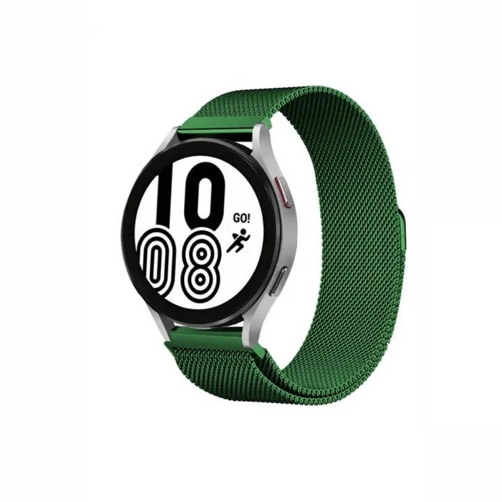 Mey İthalat®  Watch 20mm Metal Mıknatıslı Kordon - Haki Yeşil