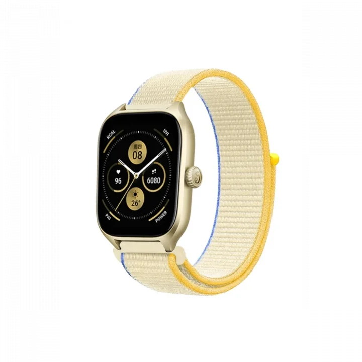 Mey İthalat®  Watch 22mm Hasırlı Cırtcırtlı Kordon - Beyaz