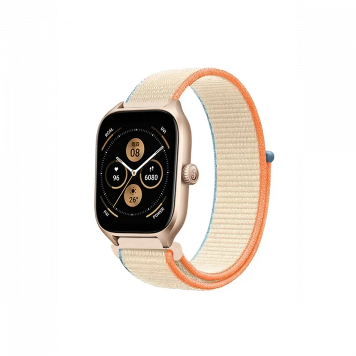 Mey İthalat®  Watch 22mm Hasırlı Cırtcırtlı Kordon - Krem