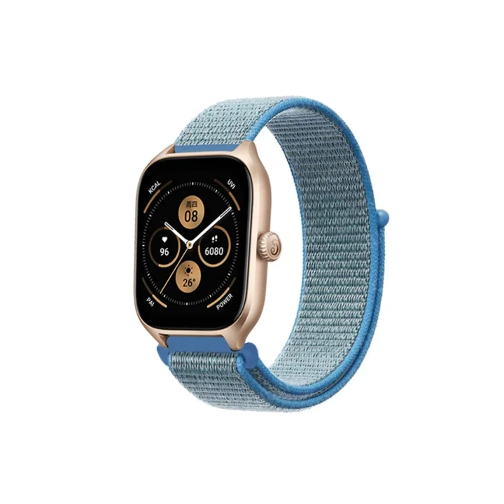 Mey İthalat®  Watch 22mm Hasırlı Cırtcırtlı Kordon - Turkuaz