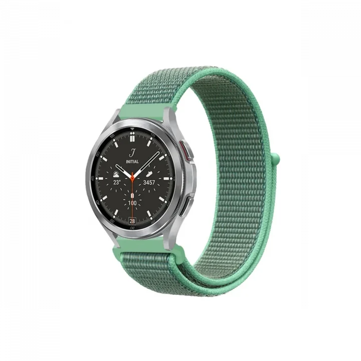 Mey İthalat®  Watch 22mm Hasırlı Cırtcırtlı Kordon - Turkuaz1