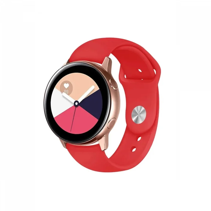 Mey İthalat®  Watch 22mm Klasik Kordon - Kırmızı