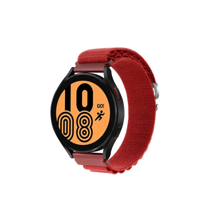 Mey İthalat®  Watch 22mm KR410 Kumaş Kordon - Kırmızı