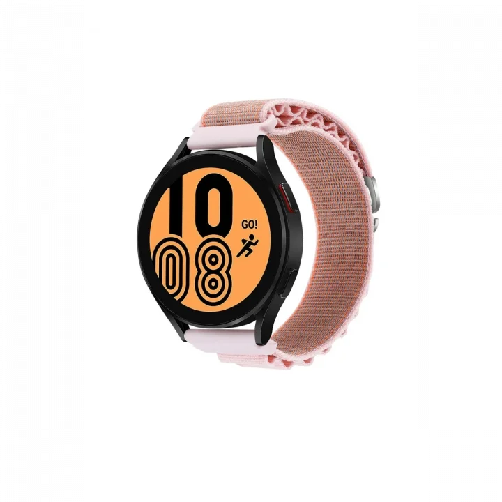 Mey İthalat®  Watch 22mm KR410 Kumaş Kordon - Pembe