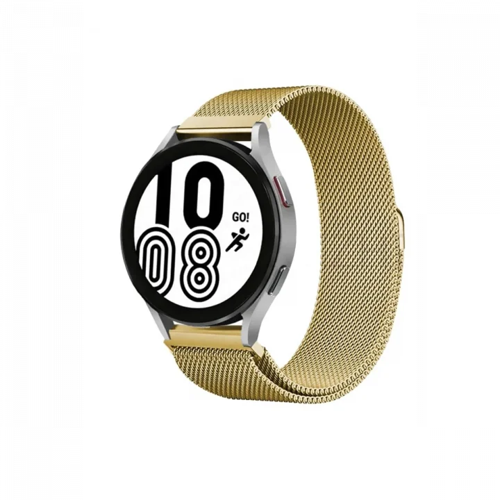 Mey İthalat®  Watch 22mm Metal Mıknatıslı Kordon - Gold