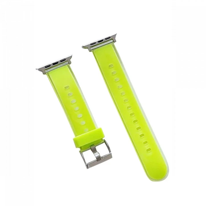 Mey İthalat®  Watch 38mm Jelly Silikon Kordon - Yeşil