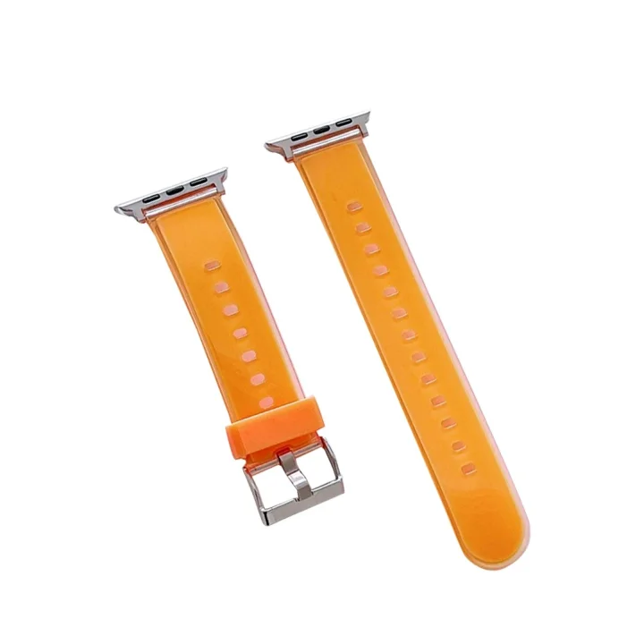 Mey İthalat®  Watch 45mm Jelly Silikon Kordon - Turuncu