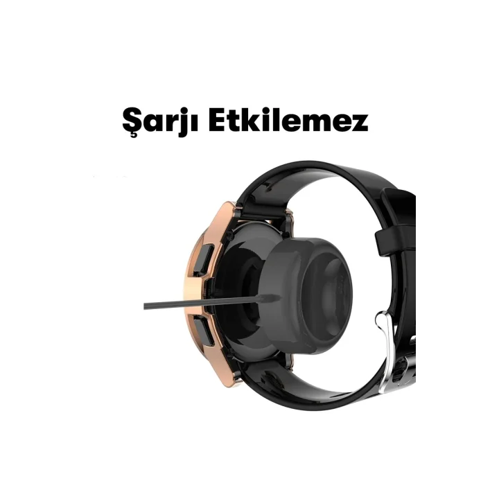 Mey İthalat®  Watch 5 Pro 45mm Wall Camlı Kasa Ekran Koruyucu - Şeffaf