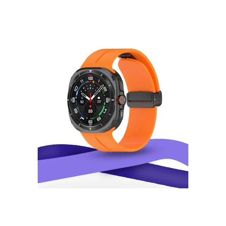 Mey İthalat®  Watch 7 Ultra KR418 Tender Silikon Kordon - Koyu Yeşil