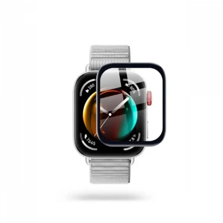 Mey İthalat®  Watch Fit 3 Polymer Nano Ekran Koruyucu - Şeffaf