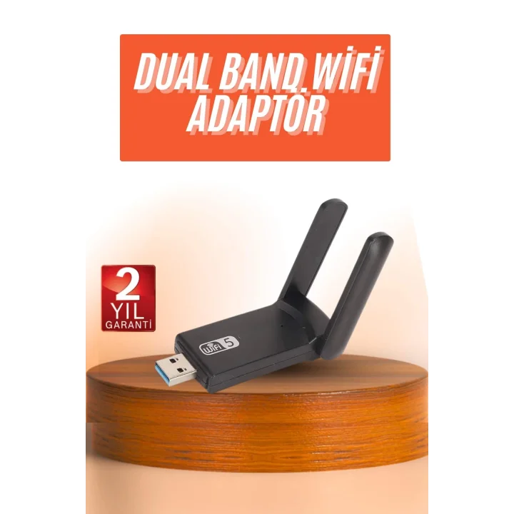 Mey İthalat® Wifi Alıcı Dual Band Usb 3.0 Adaptör Kablosuz Windows 7/8/10/11