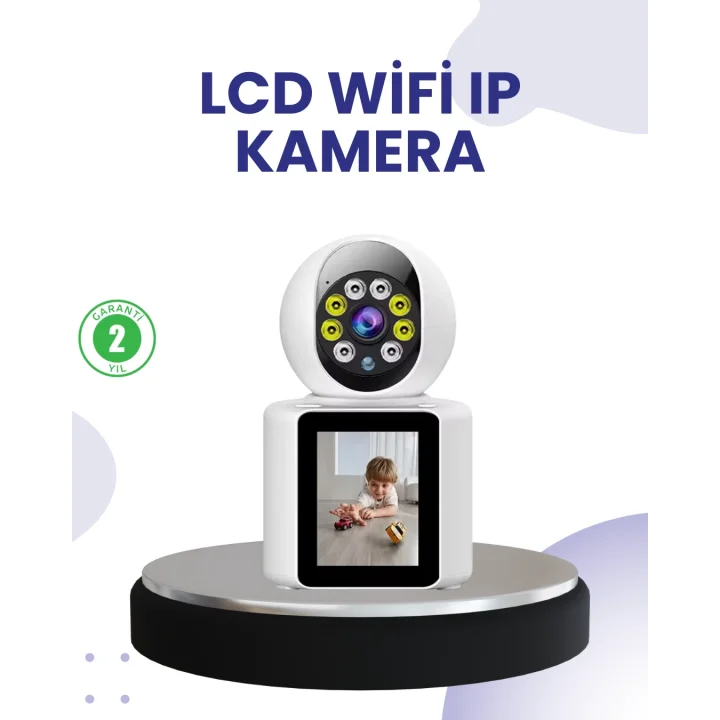 Mey İthalat® WiFi İç Mekan Kamera 2K Gece Görüşlü Çift Yönlü Görüntü Konuşma Destekli