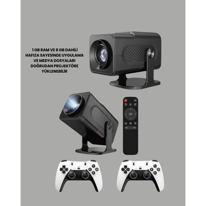 Mey İthalat® WiFi6 ve Bluetooth 5.4 Destekli LED Projektör - HCS350pro