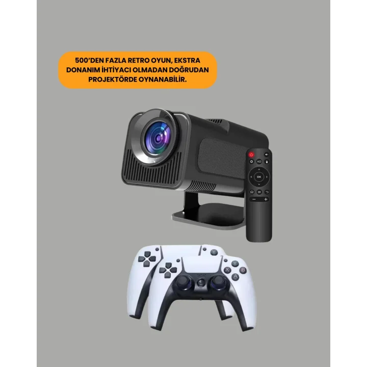 Mey İthalat® WiFi6 ve Bluetooth 5.4 Destekli LED Projektör - HCS350pro