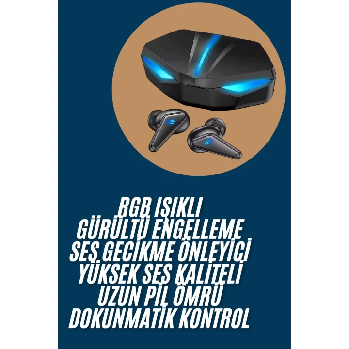 Mey İthalat® Wireless Gaming Kulaklık Mikrofonlu Bluetooth Oyuncu Kulaklığı