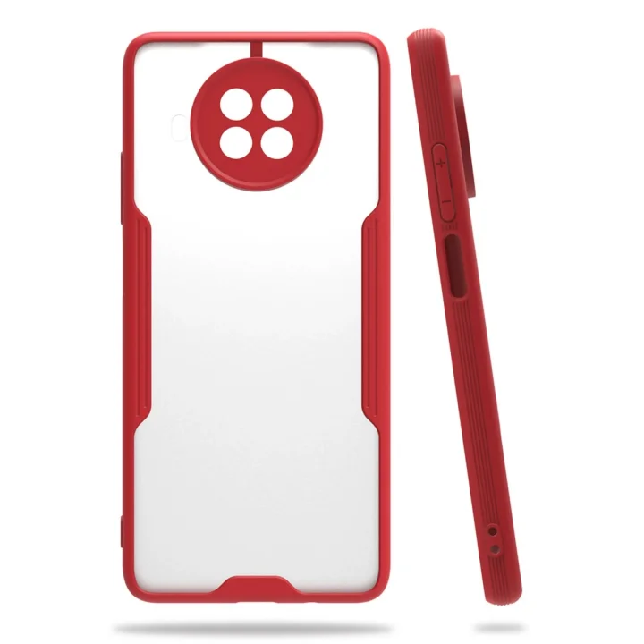 Mey İthalat®  Xiaomi Mi 10T Lite Kılıf Platin Silikon - Kırmızı