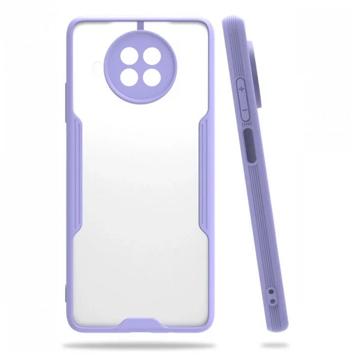 Mey İthalat®  Xiaomi Mi 10T Lite Kılıf Platin Silikon - Lila
