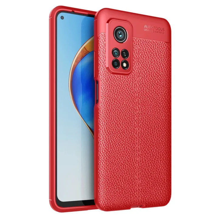 Mey İthalat®  Xiaomi Mi 10T Pro Kılıf Auto Focus Kapak - Kırmızı