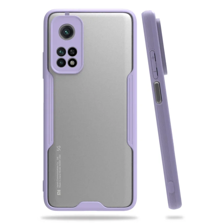 Mey İthalat®  Xiaomi Mi 10T Pro Kılıf Platin Silikon - Lila