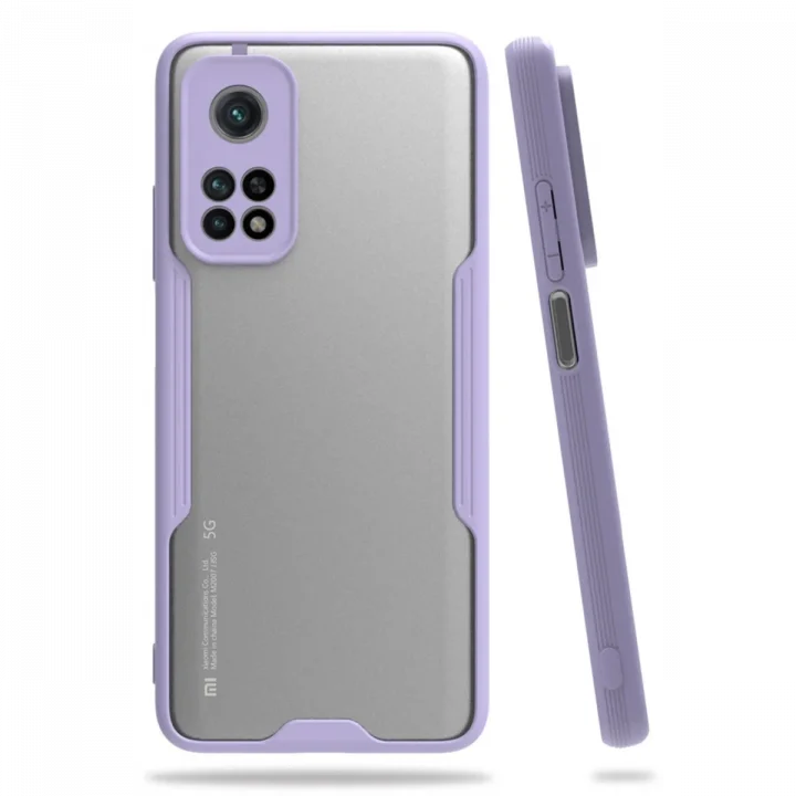 Mey İthalat®  Xiaomi Mi 10T Pro Kılıf Platin Silikon - Lila