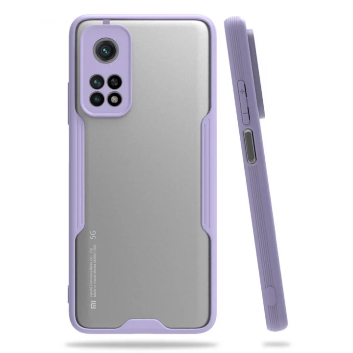 Mey İthalat®  Xiaomi Mi 10T Pro Kılıf Platin Silikon - Lila