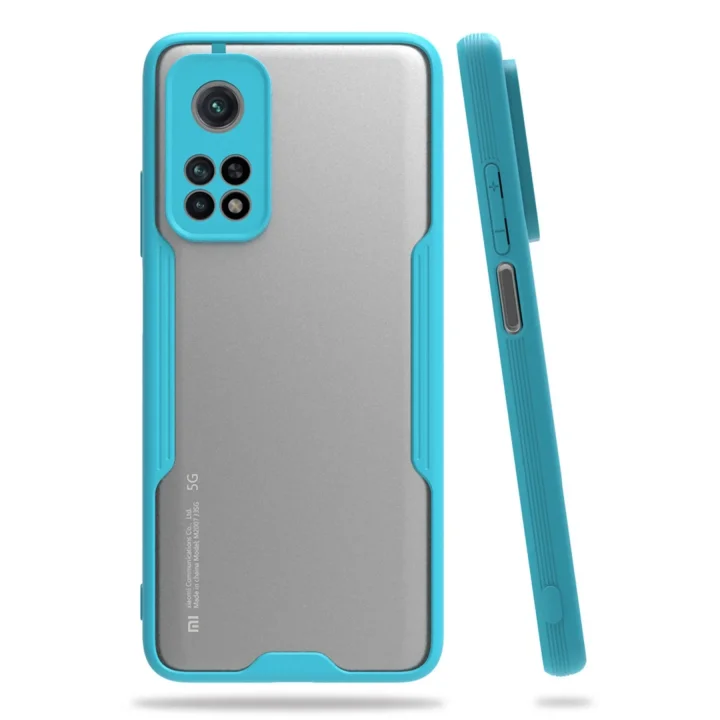 Mey İthalat®  Xiaomi Mi 10T Pro Kılıf Platin Silikon - Mavi