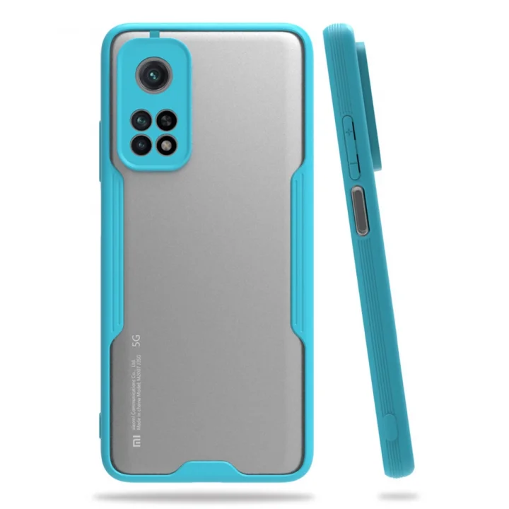 Mey İthalat®  Xiaomi Mi 10T Pro Kılıf Platin Silikon - Mavi