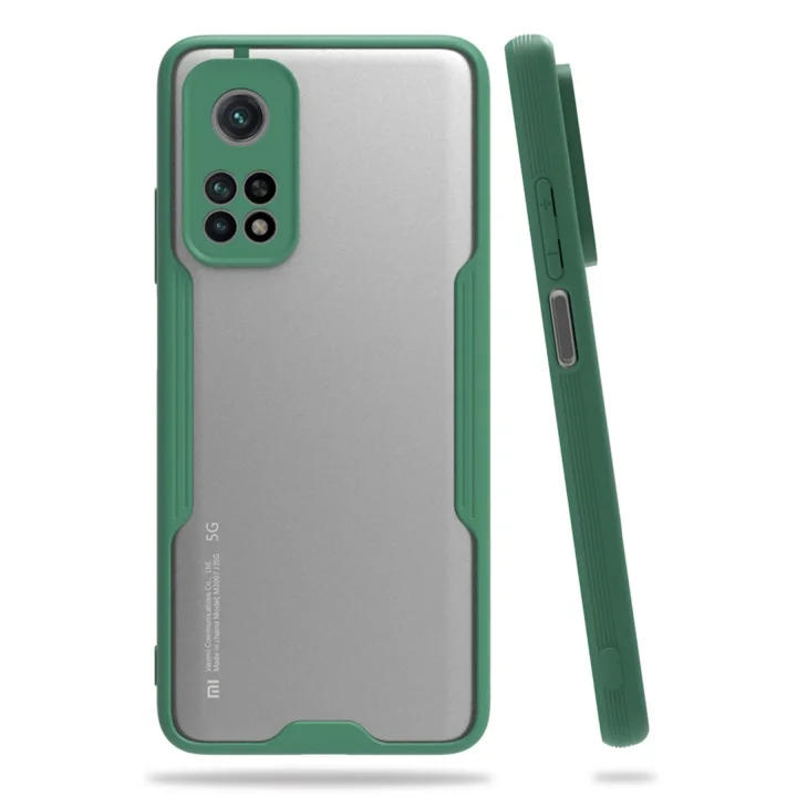 Mey İthalat®  Xiaomi Mi 10T Pro Kılıf Platin Silikon - Yeşil