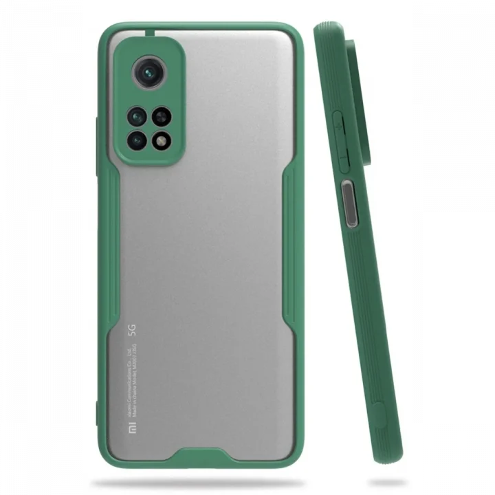 Mey İthalat®  Xiaomi Mi 10T Pro Kılıf Platin Silikon - Yeşil