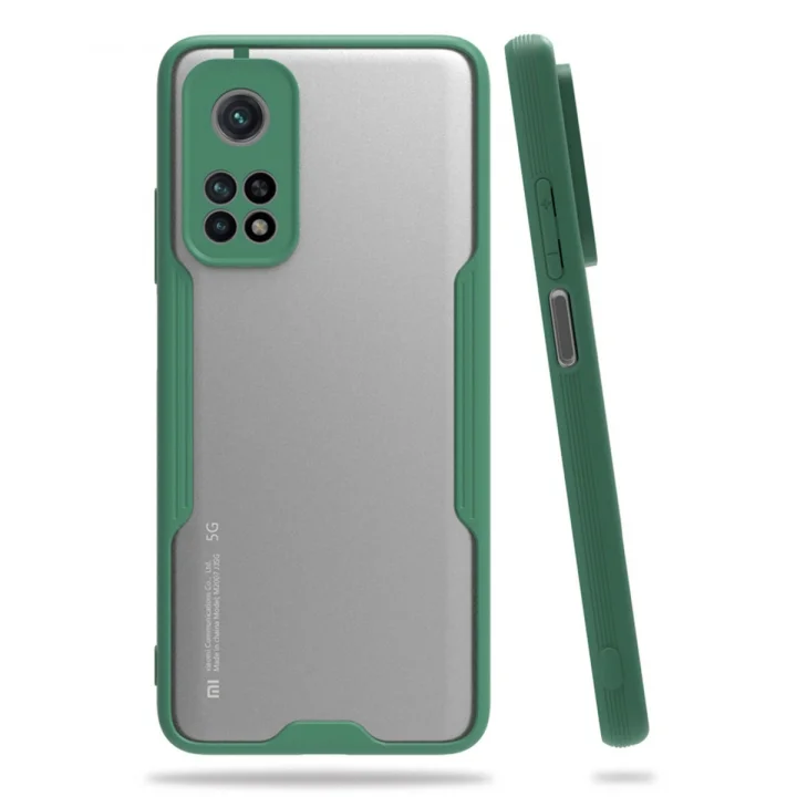 Mey İthalat®  Xiaomi Mi 10T Pro Kılıf Platin Silikon - Yeşil